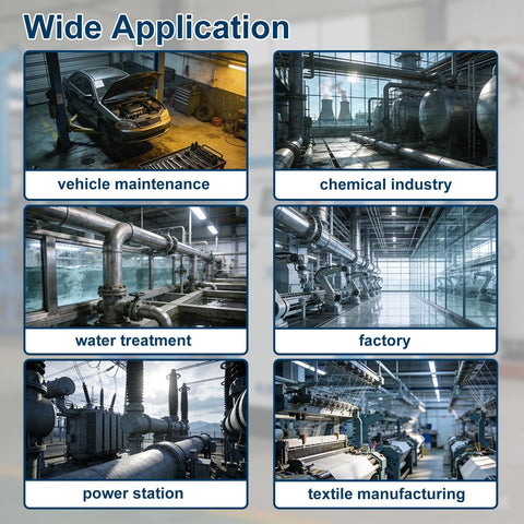 Collage showing multiple applications of the Industrial Refrigerated Air Dryer With R134a Cooling for workshops and industries