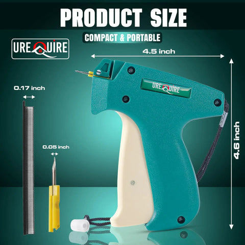 Lightweight Stitching Gun For Clothes And Fabric Quilting Hemming Tagging Instant Clothing Repair Kit With Needles And Micro Fasteners, 4.5x4.6 inches.