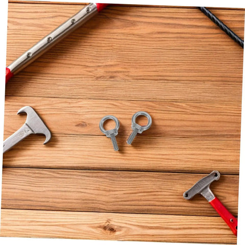 Beefy Eye Bolt M6x20 With Nylon Lock Nuts And Washers, Heavy Duty Stainless Steel Eyebolt With Shoulder For Vibration Dampening, Machinery Mounting And Decorative Hanging, Corrosion Resistant Hardware, M6 eyebolts on wood