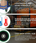 Built Tough 3 Inch Polyurethane Heavy Duty Casters Roll Smooth Swivel Wheels Hold 700 Lbs Zero Scratch Marks On Industrial Floors Made For Utility Carts And Workbenches Set Of Two, showcasing lightweight caster design.