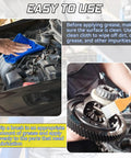 White Lithium Grease Multi Purpose Lubricant With Brush being applied to gears, enhancing metal-to-metal contact performance.