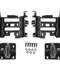 ECOTRIC Ram 1500 front bumper brackets, left and right, black steel with mounting plates and screws
