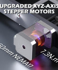 3020-PRO Ultra CNC Router Machine with all-metal frame showing 60mm NEMA17 stepper motor and torque details