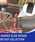 Beast Mode Pneumatic Can Crusher For 12oz To 16oz Cans, wall-mounted showing U-shaped slide design for easy can collection.