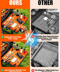 Comparison of rollable silicone grill mat with organizer and regular grill mat