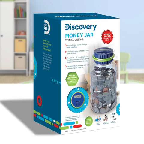 Box packaging of Digital Coin Counter Money Jar With LCD Display And Automatic Piggy Bank For US Coins Battery Powered Savings Jar