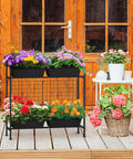Vertical Raised Garden Bed With Trellis And Legs For Patio Balcony Outdoor Planter Box For Herbs Flowers And Vegetables