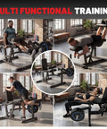 4 In 1 Leg Extension And Curl Machine For Home Gym With 800 LB Capacity, Seated Leg Curl And Extension, Lying Curl, Preacher Curl And Hip Thrust