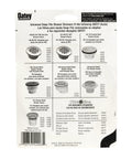 Rock Solid Universal Shower Drain Strainer In Durable White Plastic Snap Tite Cover Fits Standard Two Or Three Inch Drains No Sweat Installation For Any Residential Room back of packaging with compatibility details.