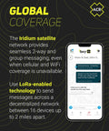 Global coverage with Bivy Stick Mesh Satellite Communicator Go Anywhere With LoRa Enabled Mesh And Global Iridium Coverage