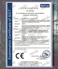 Examination certificate for Pro Grade 25KN Rappel ATC Belay Device With Aluminum V Groove Channel For Rock Climbing Double Hole Rope Design Reducing Abrasion And Knotting Ensuring Safe Descents Gear Red