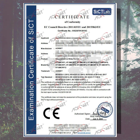 Examination certificate for Pro Grade 25KN Rappel ATC Belay Device With Aluminum V Groove Channel For Rock Climbing Double Hole Rope Design Reducing Abrasion And Knotting Ensuring Safe Descents Gear Red