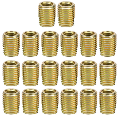 Top Tier 20 Piece Carbon Steel Thread Insert Repair Kit Assortment M2 To M12 Yellow Zinc Self Tapping Inserts For Heavy Duty Auto And Industrial Fixes You Can Trust, assorted inserts