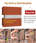 Illustration showing installation steps for heavy duty brick wall clips for outdoor hangs no drill no nails on brick