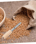 Stainless Steel Rice Grain Sampling Probe For Wheat Corn And Rice Efficient Grain Sampler on burlap with scattered wheat grains