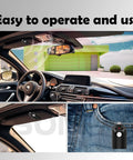Universal 390MHz Intellicode Garage Door Opener Remote Replacement fits car interior and on jeans pocket