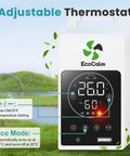 Adjustable Thermostat on Cool Solar Powered Outdoor Ceiling Fan Light With Battery And Adjustable Thermostat, 20 Inch Ceiling Fan For Gazebos And Patios, Dual 15W Bifacial Solar Panels, Canopy Fan For Sunrooms RVs And Outdoor Living.