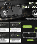 Instruction guide for setting a combination lock on Smell Proof Lock Box With Combination Lock For Discreet Storage Odorless File Organizer