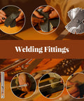 All In One 26 Piece MIG Welding Kit With Auto Darkening Helmet Heat Resistant Leather Gloves Chipping Hammer Welpers Pliers