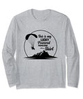 Powered Paragliding Themed Long Sleeve Tee For Paramotor Enthusiasts Paraglider Gear With Paragliding Slogan Shirt For Motorized Paragliders Grey