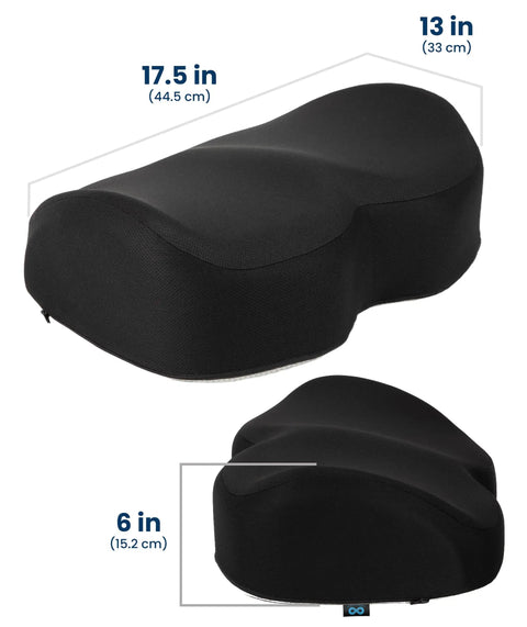 Memory Foam Under Desk Foot Rest For Home Office And Gaming, Ergonomic Foot Stool Elevates Feet, Black With Dimensions