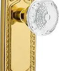 Egg And Dart Double Dummy Door Set In Polished Brass For Interior Doors No Latch Or Lock Easy Install On Pre Drilled Doors