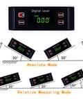 Built Tough Digital Angle Finder With V Groove Magnetic Base And Bright Backlight Hella Precise IP65 Waterproof Smart Level Protractor Gauge in use.