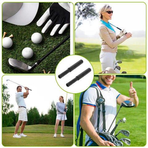 Two Pack Golf Club Shaft Extension Rods For Wood Putters, Carbon Fiber Putter Extenders on golf course in use