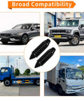 Rack And Pinion Boot Kit With Silicone Inner Tie Rod Boots, Bellows And Clamps for cars, trucks, and SUVs shown with vehicle compatibility.