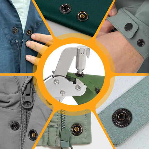 Pro Grade Heavy Duty Snap Fastener Kit With Canvas Installation Tool and 160 black 15mm snaps for fabric displays