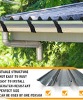 Two Pack 5 Inch Gutter Brackets And Hangers Aluminum Heavy Duty Rain Gutter Mounts For Gazebo And Shed Roof Drainage