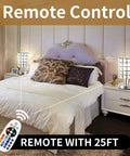 Crystal Table Desk Lamp With Remote, 16 Color Changing RGB LED Nightstand Light, 4 Brightness Levels in bedroom setup