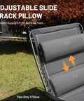 Adjustable pillow on Oversized 33 Inch Wide Zero Gravity Chair With Side Table Full Padded Outdoor Lounge Recliner