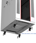 Heavy Duty 42U Floor Server Rack And Network Cabinet With Smooth Rolling Casters, showcasing the base with casters and load capacity. 