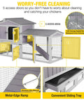 Backyard Ready Cozy Wooden Chicken Coop For Two With Well Ventilated Outdoor Hen House And Expandable Run featuring cleaning features.