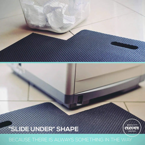 Anti Fatigue Standing Desk Mat With Gel Memory Foam for Home Office and Workshop Use showing cutout design and non-slip back