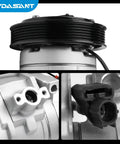 Close-up of Oem Style Ac Compressor Direct Drop In Replacement For Honda Odyssey Pilot Ridgeline And Acura Mdx Zdx, showing pulley and connections.