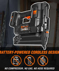Cordless 20V Max 18 Gauge Brad Nailer With 2.0Ah Battery And Charger, 100 Nail Magazine Capacity, No Air Hose, Includes 400 18 Gauge Brad Nails For Quick, Easy Finish Work, Ideal For DIY Projects product view