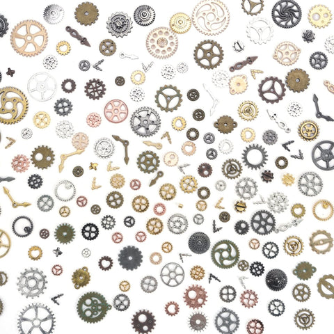 Steampunk Gear Charms 200g Set For Jewelry Making And Resin Crafts Mixed Color Antique Metal Cogs For DIY Pendants, Earrings, Bracelets, Cosplay And Crafting Supplies