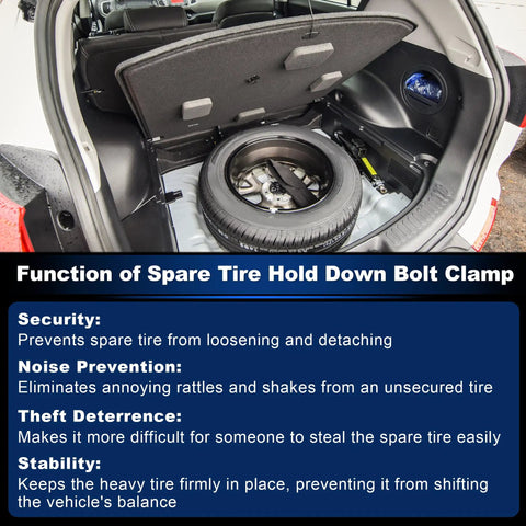 Spare Tire Fixing Screw For Kia Sportage 2011-2016 And Hyundai Tucson 2004-2006 Hold Down Bolt Retainer Clamp in trunk setup
