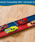 Flexible Fifteen-Foot Fun-Filled Kids Race Track With Two Toy Cars Safe US-Certified PVC 1/64 scale cars on track