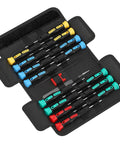 19 Piece Precision Screwdriver Set With Magnetic Tips And Non Slip Grip In A Pouch for electronics and small device repairs