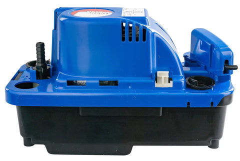 Auto Condensate Removal Pump 115V 0.033 HP For HVAC AC Dehumidifiers And Boilers, 84 GPH, 6 Ft Power Cord, Blue