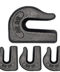 Four Three Eighths Inch Weld On Grab Hooks, Heavy Duty Clevis Hooks G70 for Truck, Tractors, Loader Bucket, and Trailer.