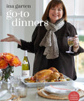 Go-To Dinners: Easy Weeknight Recipes book cover with a roast chicken and wine on a table.