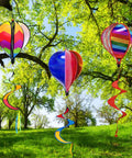Three Pack Colorful Hot Air Balloon Wind Spinners For Outdoor Garden Yard Decor Large Hanging Wind Socks With Rainbow Vibes
