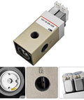 Beefed Up Solenoid Valve Kit 228687 VEX1133-02N-X259 for Powermax Plasma Cutters, detailed valve and connectors view.