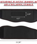 2 Pack Bike Pedal Covers With 3.5mm Neoprene Cushioned Pedal Sleeves showing elastic bands and Velcro design