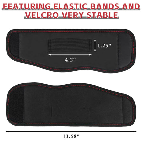 2 Pack Bike Pedal Covers With 3.5mm Neoprene Cushioned Pedal Sleeves showing elastic bands and Velcro design