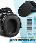 Three Pack Kids Ear Muffs Noise Canceling Headphones 26dB Adjustable Ear Protection shown in close-up black
